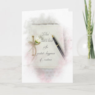 Tarjeta Felicitaciones al Diario Boda Blanco