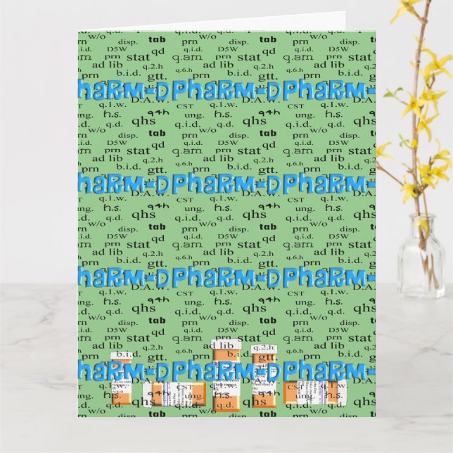 Tarjeta Felicitaciones al farmacéutico (flor amarilla)