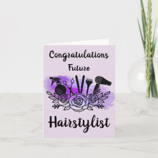 Tarjeta Felicitaciones al futuro hairstylista