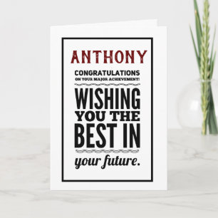 Tarjeta Felicitaciones al Graduado Wish Best