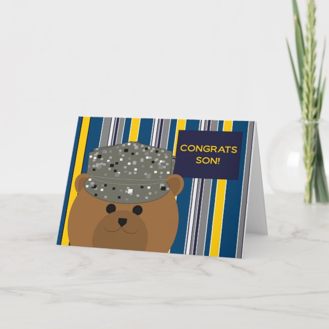 Tarjeta Felicitaciones al hijo de la Fuerza Aérea (Anverso)