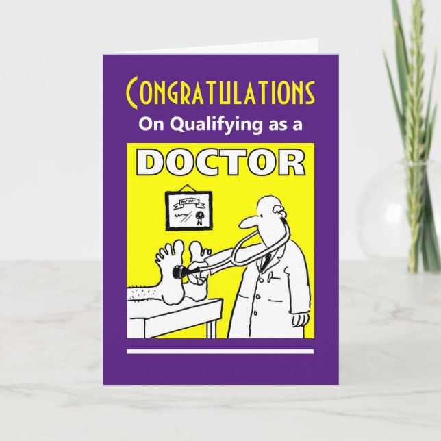 Tarjeta Felicitaciones al Médica cualificado (Anverso)