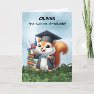 Tarjeta Felicitaciones al niño de preescolar de graduación