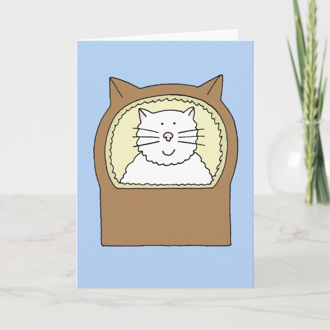 Tarjeta Felicitaciones al nuevo gato Personalizado Mascota (Anverso)