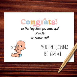 Tarjeta Felicitaciones al pequeño jefe que no puedes aband