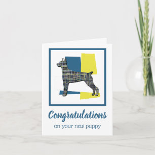 Tarjeta Felicitaciones al perro pimienta Doberman Pinscher