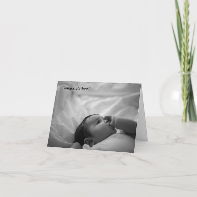 Tarjeta felicitaciones al recién nacido (Anverso)