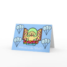 Felicitaciones al Recién nacido de Labrador Amaril