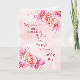Tarjeta Felicitaciones al sobrino y a su esposa por el día