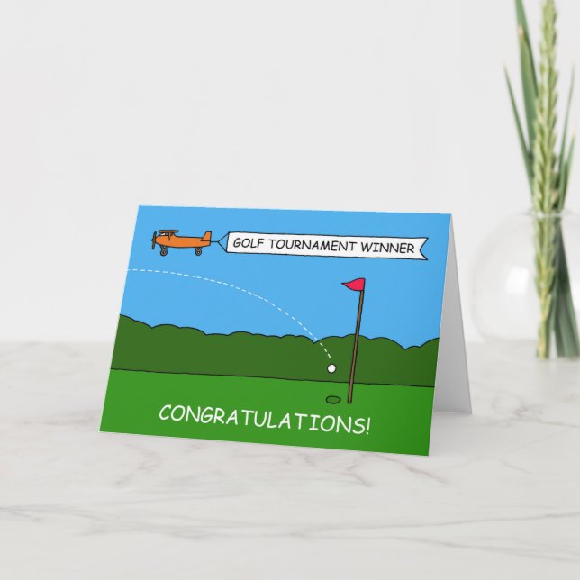 Tarjeta Felicitaciones al torneo de golf (Anverso)