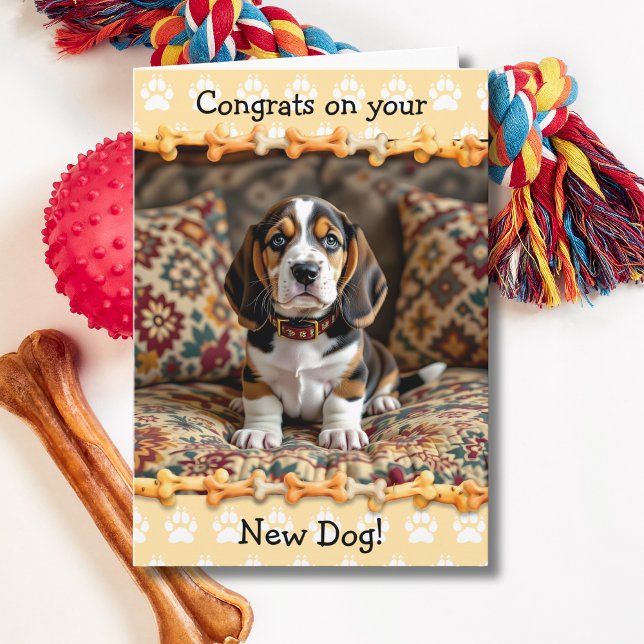 Tarjeta Felicitaciones amables a tu nuevo perro del hedor  (Subido por el creador)