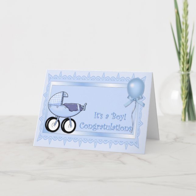 Tarjeta Felicitaciones Baby Boy Card (Anverso)