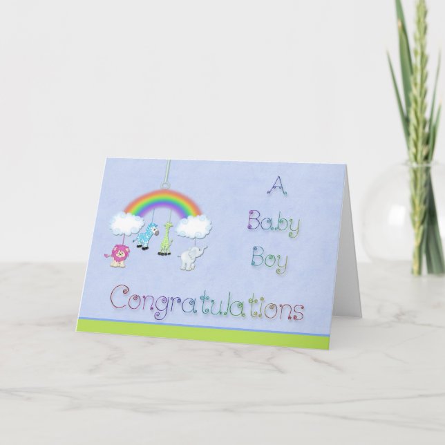 Tarjeta Felicitaciones Baby Boy Card (Anverso)