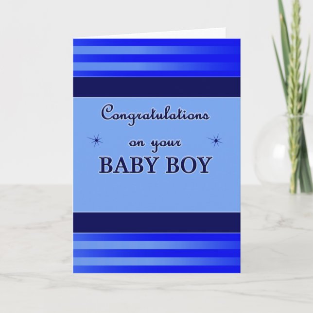 Tarjeta Felicitaciones Baby Boy Card (Anverso)