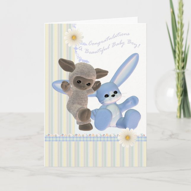 Tarjeta Felicitaciones Baby Boy Card, Recién nacido (Anverso)