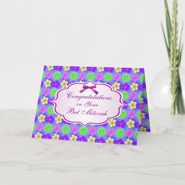 Tarjeta Felicitaciones, Bat Mitzvah Card (Anverso)