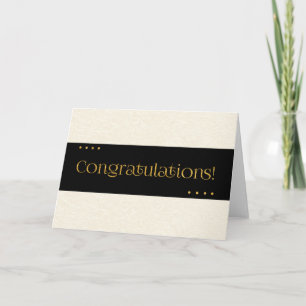 Tarjeta Felicitaciones Beige y Negro