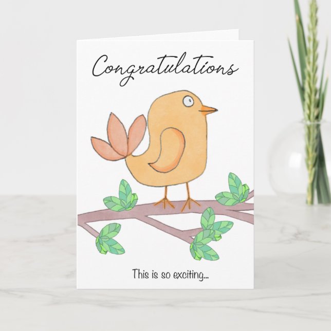 Tarjeta Felicitaciones Bird (Anverso)
