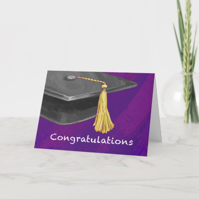 Tarjeta Felicitaciones Black and Purple (Anverso)
