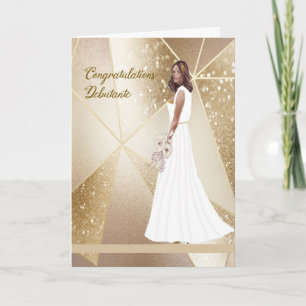 Tarjeta Felicitaciones Black Debutante