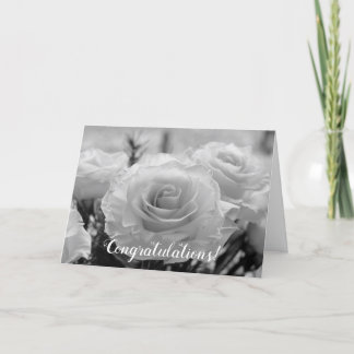 Tarjeta Felicitaciones Boda de rosas blancas