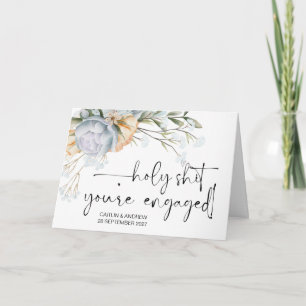 Tarjeta Felicitaciones Boda Engagement Bride and Groom