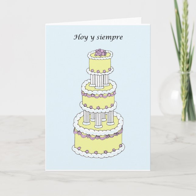 Tarjeta Felicitaciones Boda española. (Anverso)