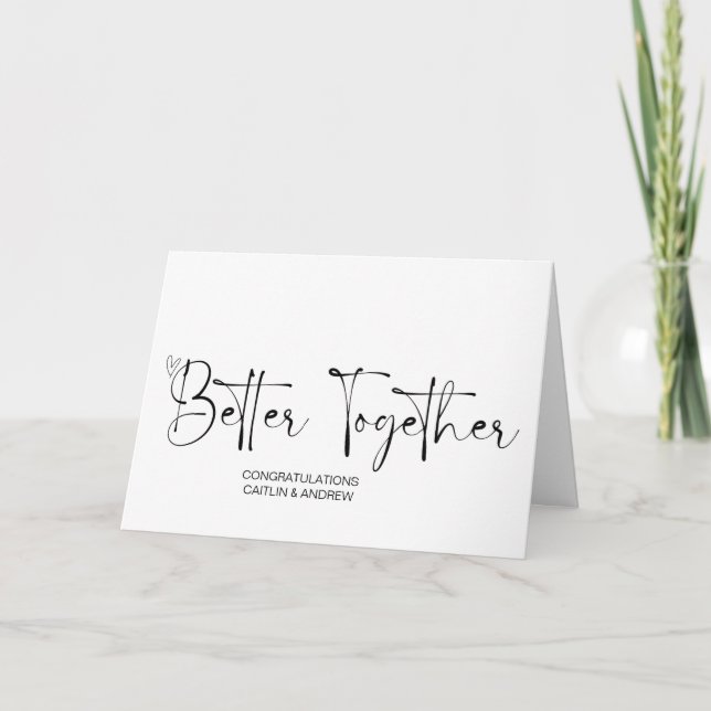 Tarjeta Felicitaciones Boda Newly Weds Bride and Groom (Anverso)