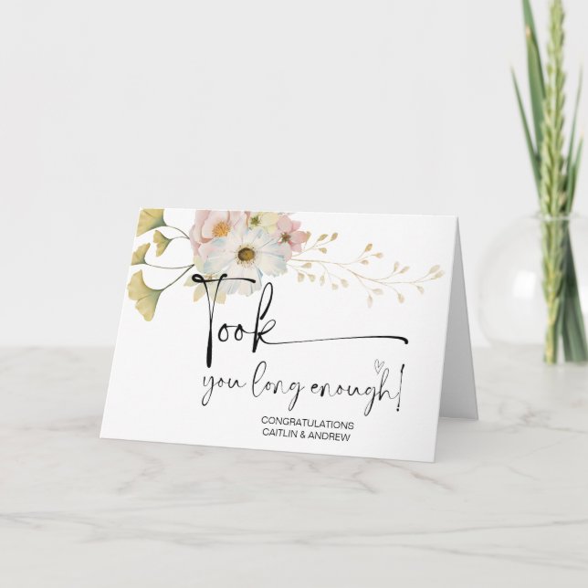 Tarjeta Felicitaciones Boda Newly Weds Bride and Groom (Anverso)