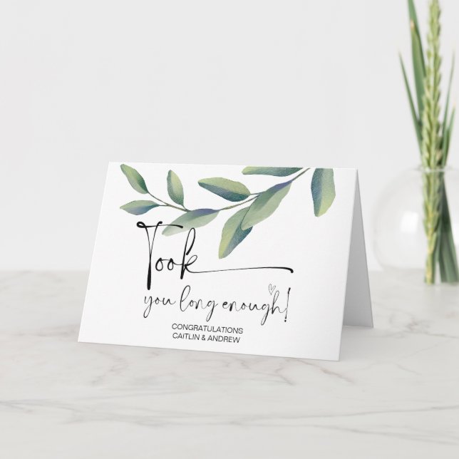 Tarjeta Felicitaciones Boda Newly Weds Bride and Groom (Anverso)