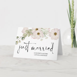 Tarjeta Felicitaciones Boda recién casada novia y novio