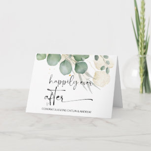 Tarjeta Felicitaciones Boda recién casada novia y novio