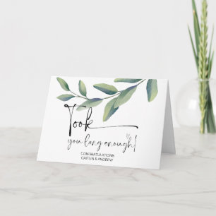 Tarjeta Felicitaciones Boda Recién Casados Novia y Novio