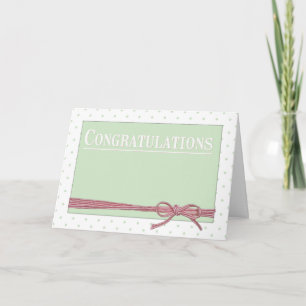 Tarjeta Felicitaciones Bow Tie Polka Dots