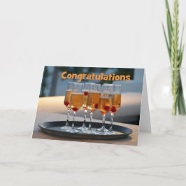 Tarjeta Felicitaciones Champagne a las recién casadas