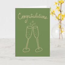 Felicitaciones Champagne Engagement Sketch Doodle