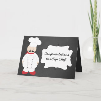 Tarjeta Felicitaciones Chef Cook Graduation Greeting Card
