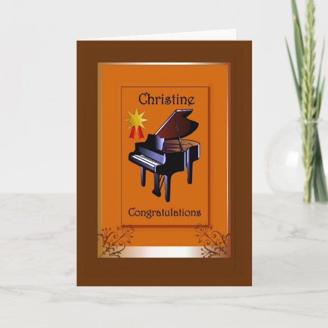 Tarjeta Felicitaciones Christine (Anverso)