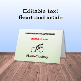 Tarjeta Felicitaciones ciclismo personalizado