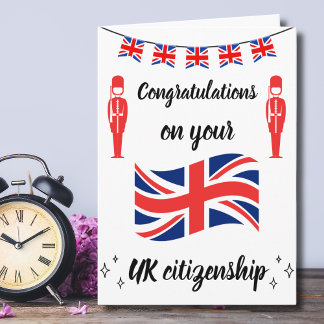 Tarjeta Felicitaciones Ciudadanía del Reino Unido Inglés N