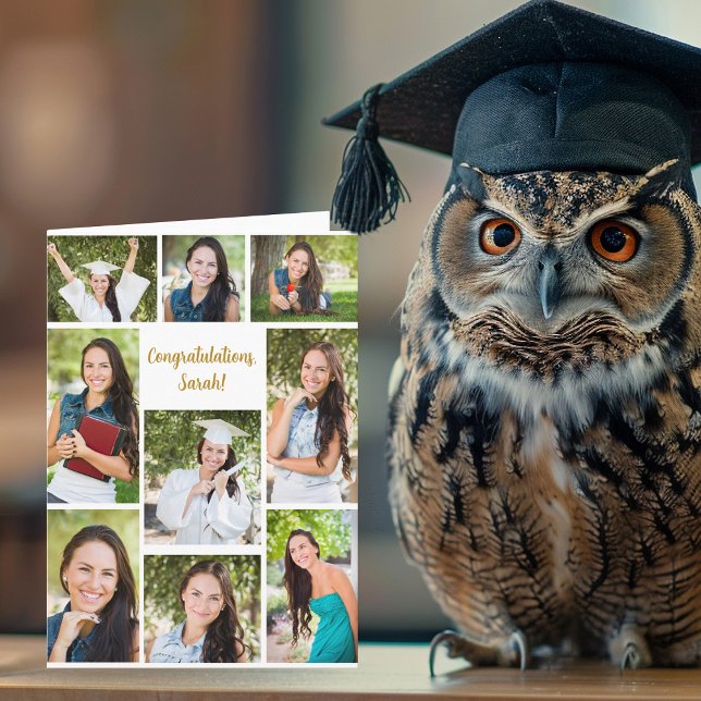 Tarjeta Felicitaciones Collage de fotos de Graduación 9 (Subido por el creador)