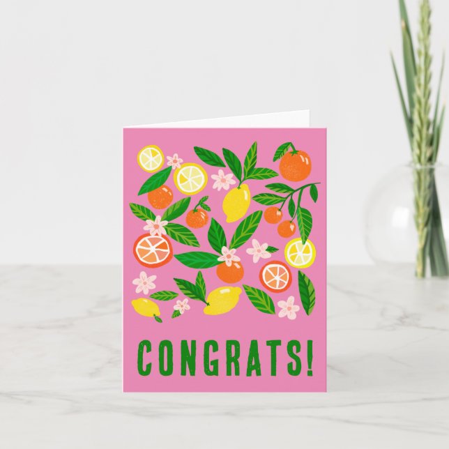 Tarjeta FELICITACIONES Coloridas Personalizados de la cele (Anverso)
