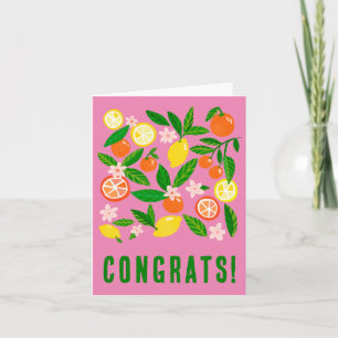 Tarjeta FELICITACIONES Coloridas Personalizados de la cele