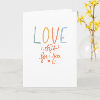 Tarjeta Felicitaciones con Letra a Mano para Amarte Esto