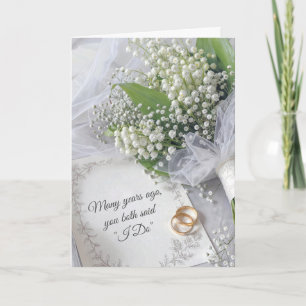 Tarjeta Felicitaciones de aniversario Lirio de los valles
