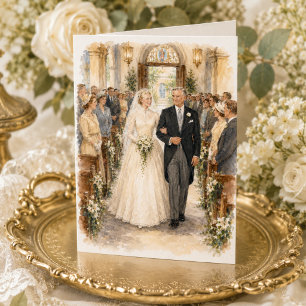 Tarjeta Felicitaciones de boda al padre de la novia