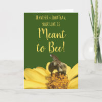 Felicitaciones de boda con foto Meant to Bee