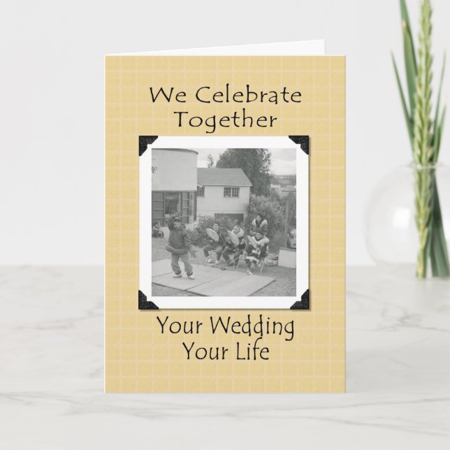 Tarjeta Felicitaciones de boda de nativos americanos (Anverso)