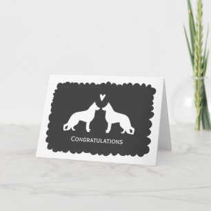 Tarjeta Felicitaciones de boda de Pastores Alemanes