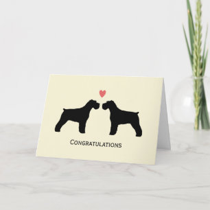 Tarjeta Felicitaciones de Boda de Schnauzers